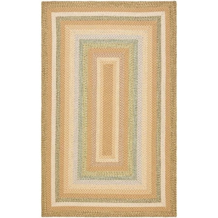 Safavieh 2 x 3 ft. Braided Hand Woven Accent Area Rug, Tan and Multicolor BRD314A-2